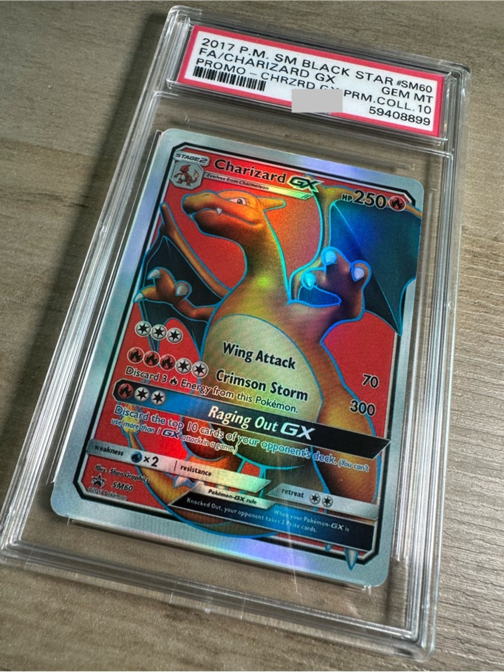 Charizard GX Promo Holo SM Black Star Pokémon Novelty Card - Proxy